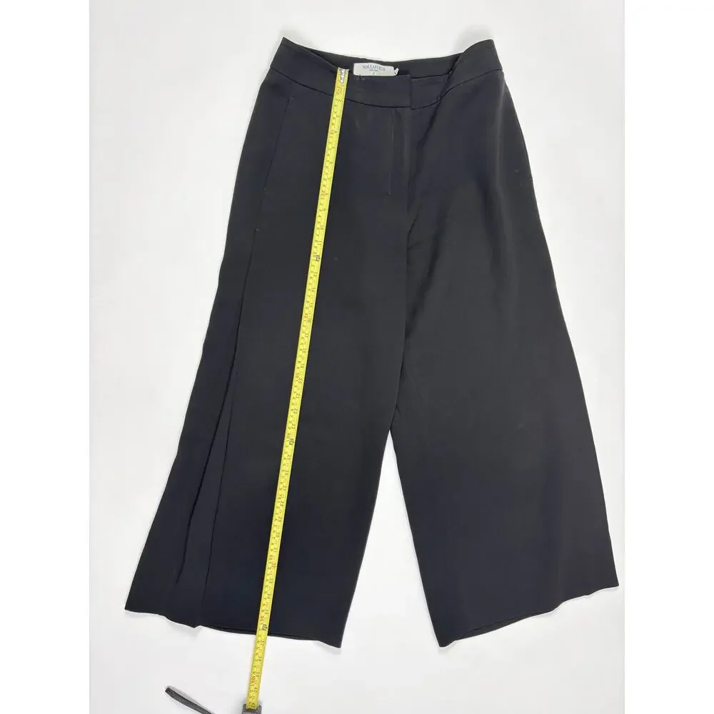 M.M.LaFleur Black Wide Leg Crop Pants Culottes Japanese Triacetate Minimalist 6 - Picture 5 of 12